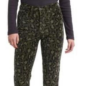 Levi's Women's Limited Animal Printed Cropped Straight Leg Jeans Green Size 28